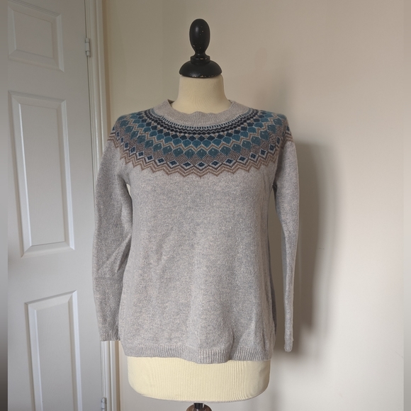 Seasalt Cornwall Camber Rocks Jumper Green & Grey - 80% Of Wool Size 10 - Picture 3 of 8